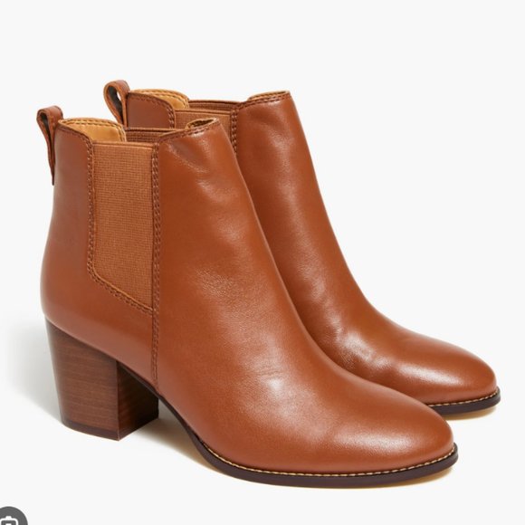 J. Crew Factory Shoes - New J Crew "Rory" Leather Camel Brown Booties - 10
